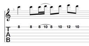 Tabulature lead third harmony