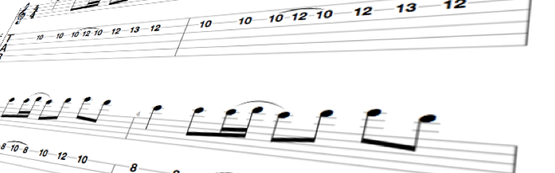 Guitar tabulature