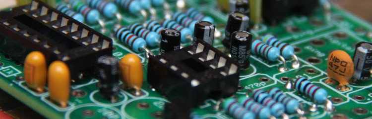 Circuit board with components