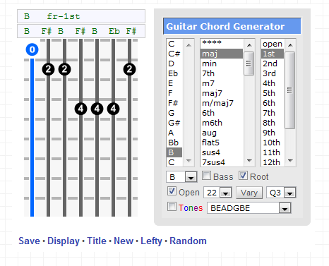 7 String Chord Chart