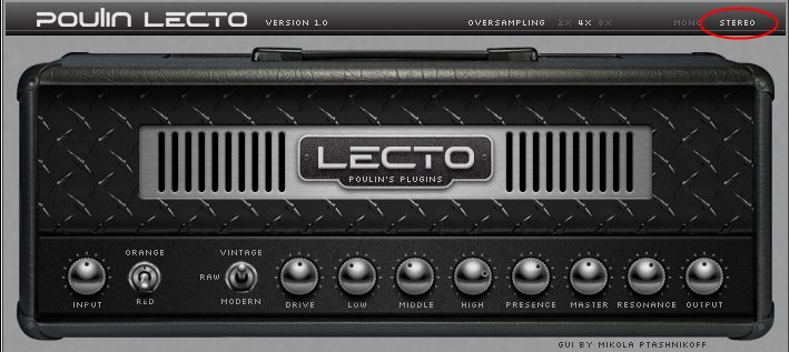 LeCto Amp Sim Stereo mode