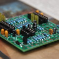 Circuit board with components