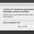 Unsigned VST won't run in Catalina